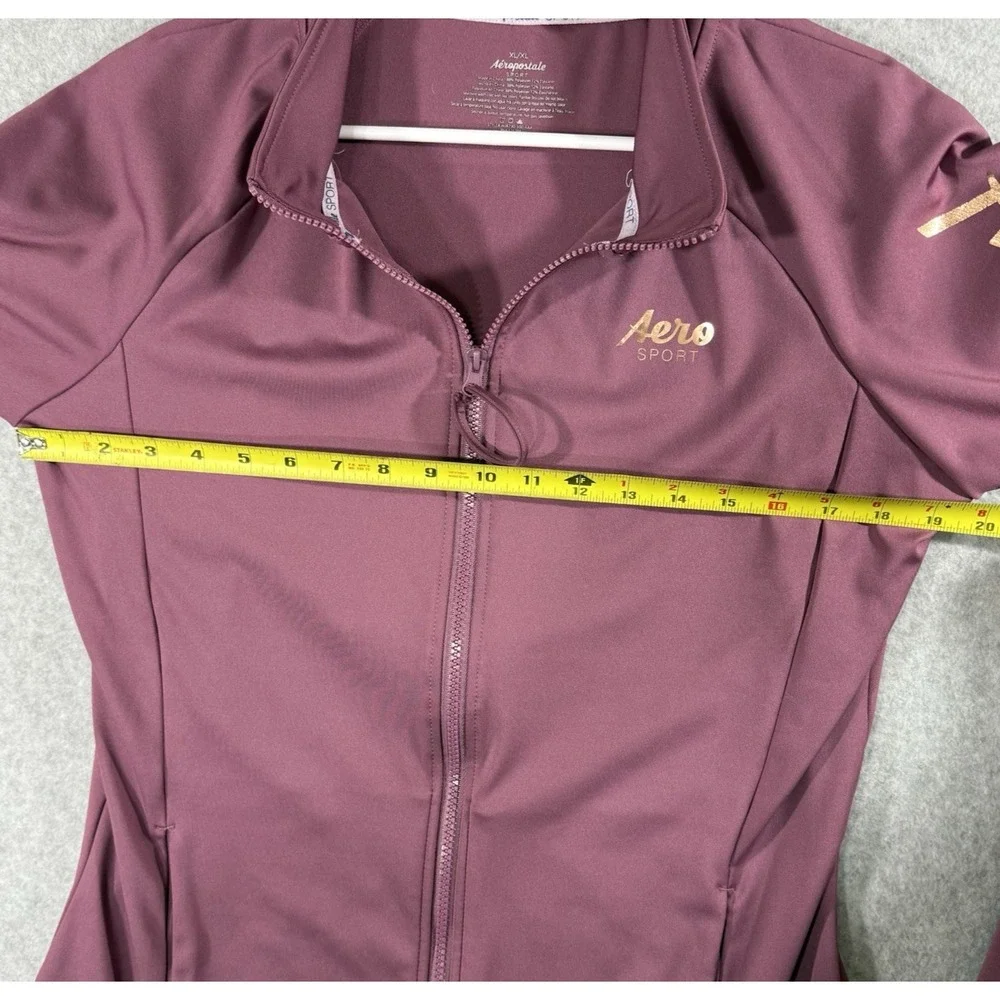 Aéropostale Sport Jacket Women's‎ Size XL Purple Pockets Thumb Holes Full Zip - Picture 4 of 8
